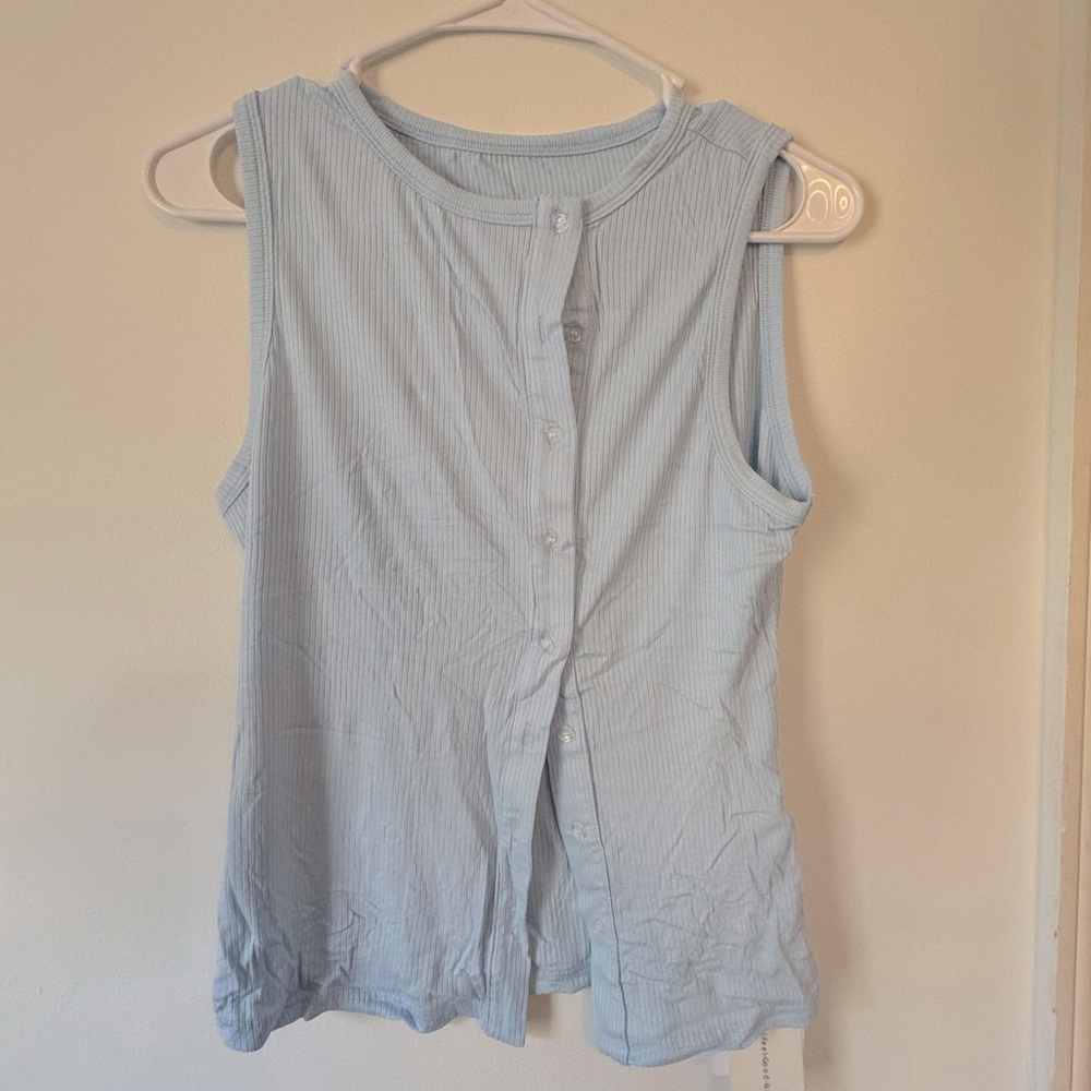Light blue set, sleeve less top and maxi skirt